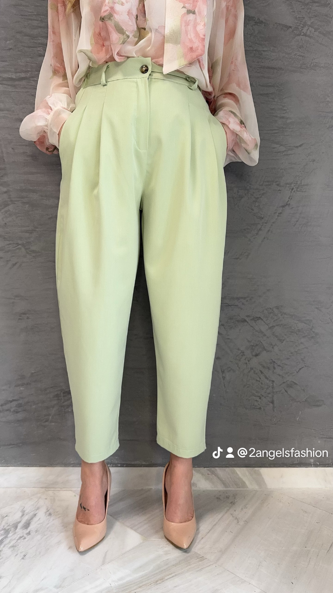 Παντελόνι με πιέτες-βεραμάν