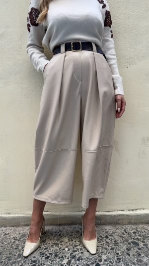 Δερματίνη παντελόνι- Εκρου