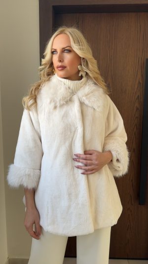 Hanover Faux Fur-Εκρου