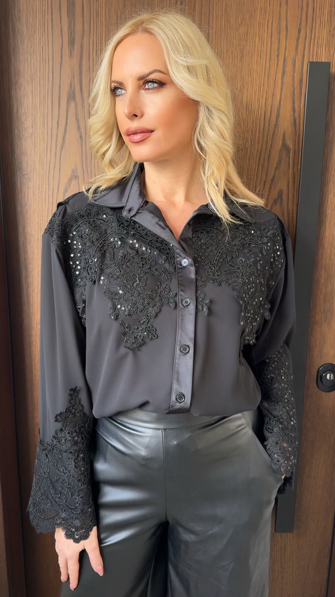 Catrine πουκάμισο- Μαύρο