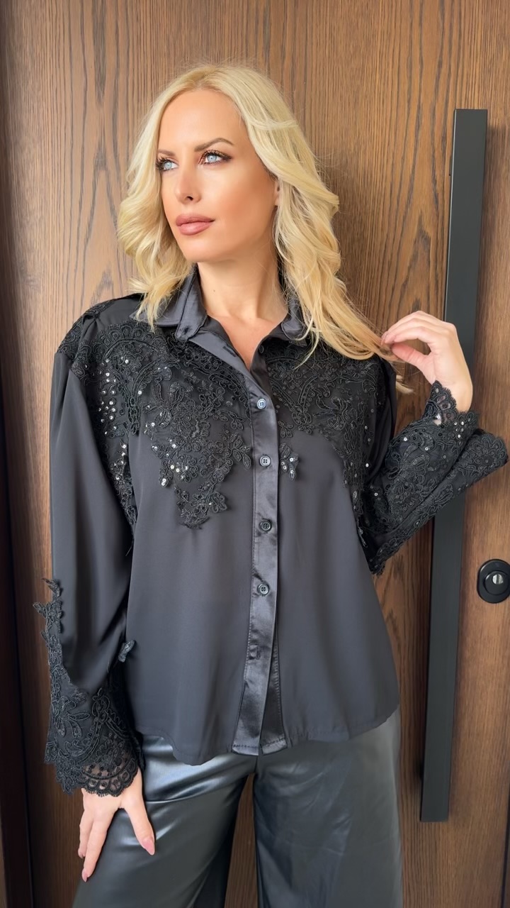 Catrine πουκάμισο- Μαύρο