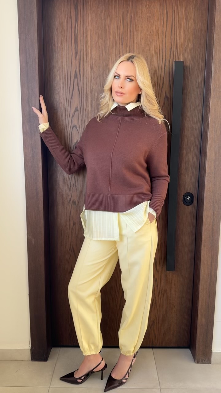 Μπλούζα ζιβάγκο- Καφε