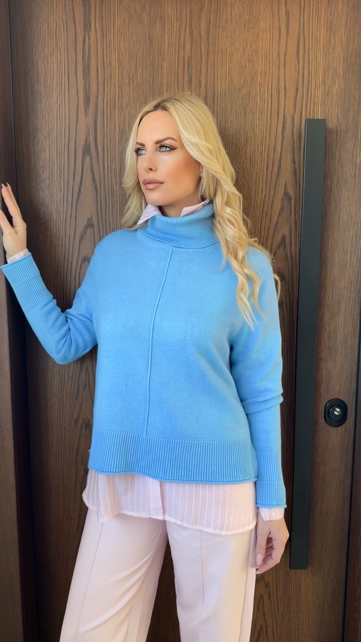 Μπλούζα ζιβάγκο- Γαλάζιο