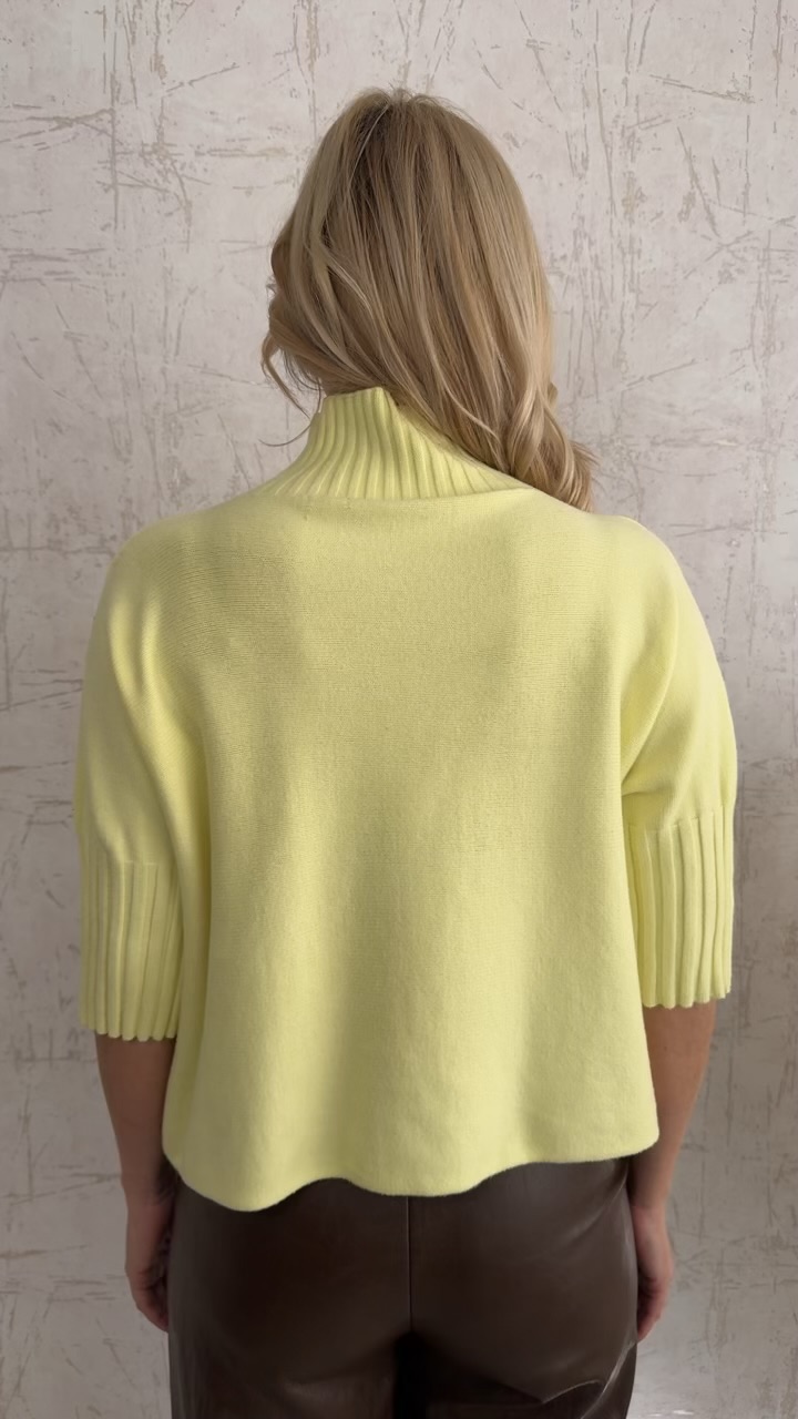 Μπλούζα με 3/4 μανίκι- Κίτρινο