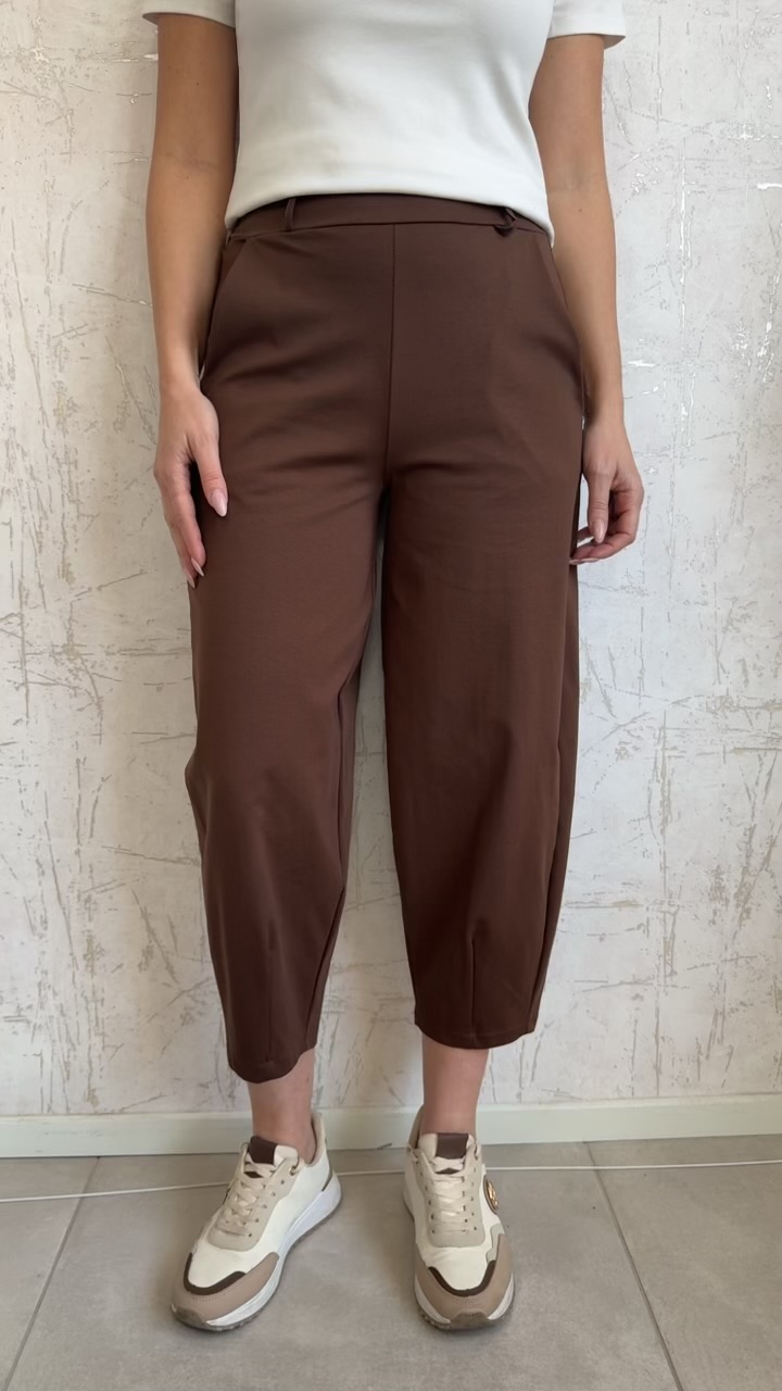 Βαμβακερό παντελόνι- Καφέ