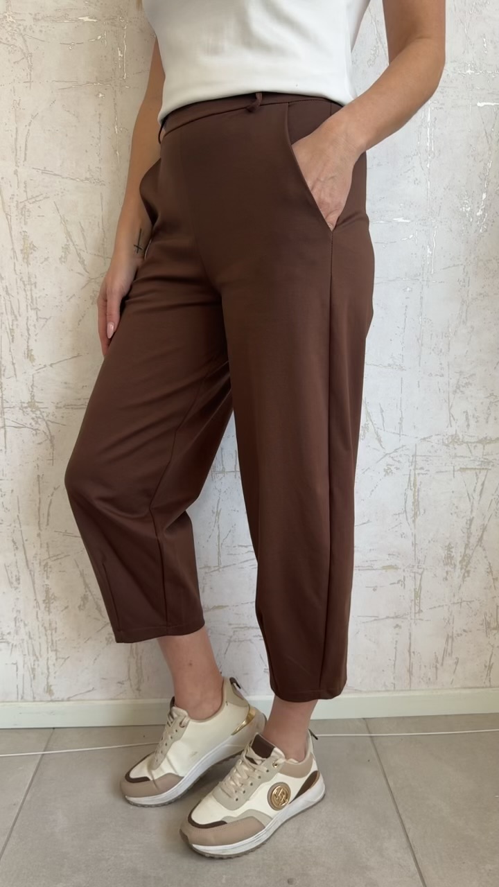 Βαμβακερό παντελόνι- Καφέ