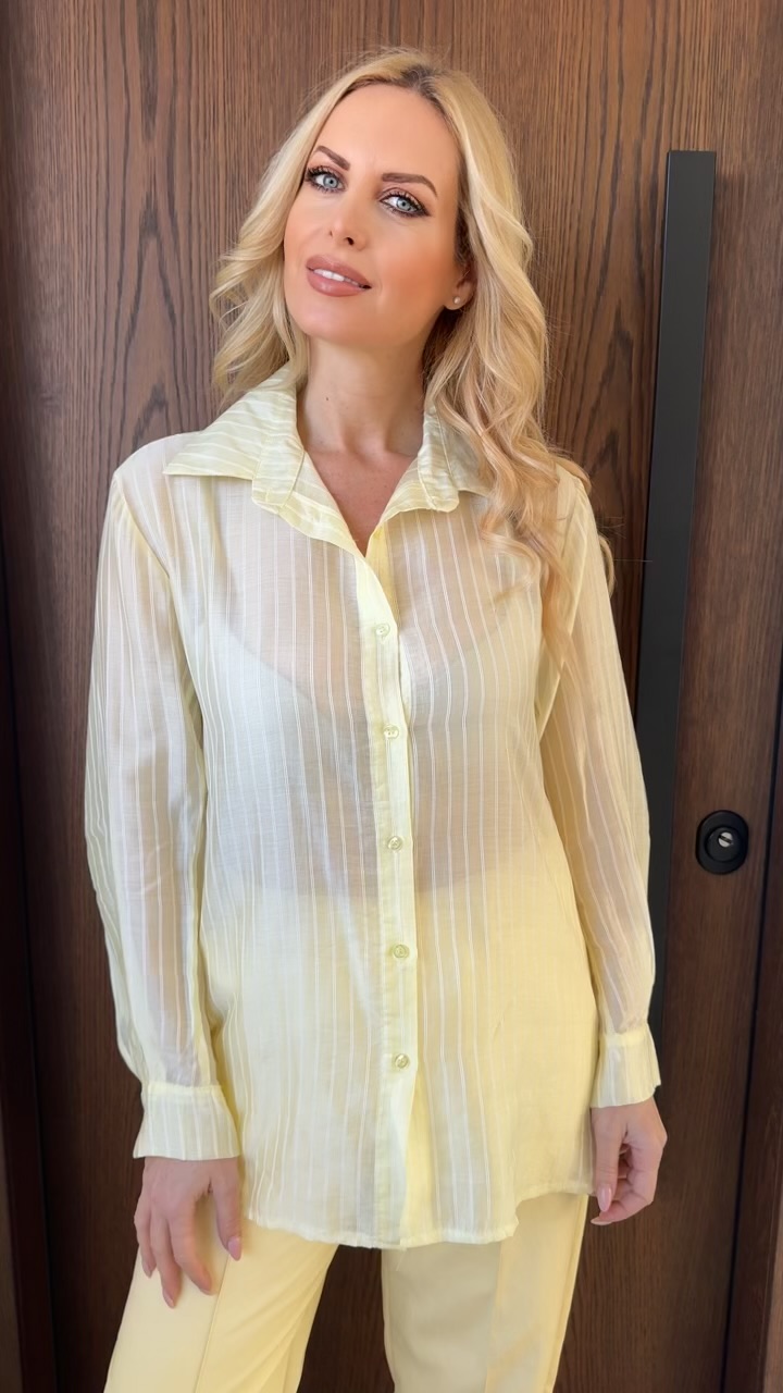 Πουκάμισο ριγέ- Κίτρινο