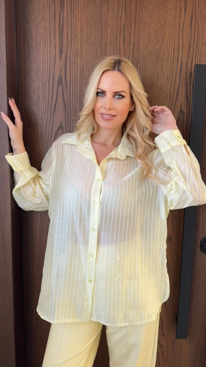 Πουκάμισο ριγέ- Κίτρινο